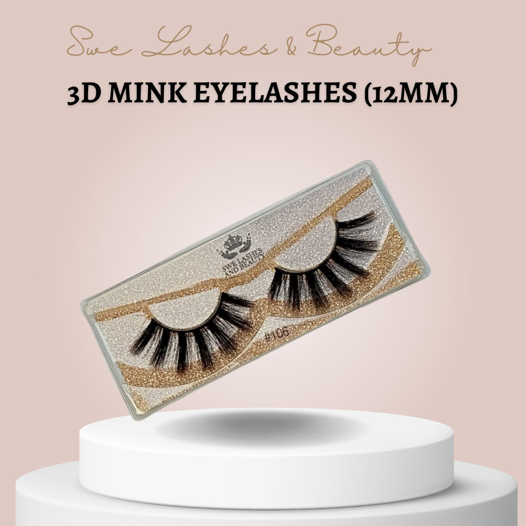 3D Mink Eyelashes (12mm)