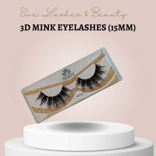 3D Mink Eyelashes (15mm)